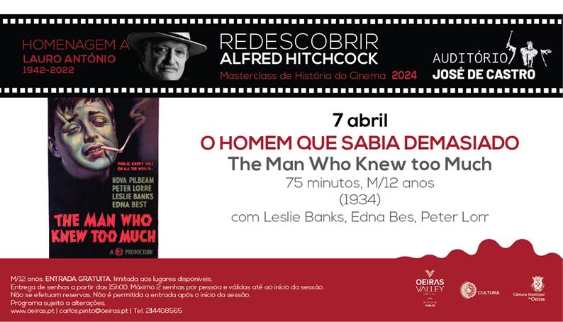 Filme O Homem Que Sabia Demasiado Nas Masterclasses Cinema ‘redescobrir Alfred Hitchcock